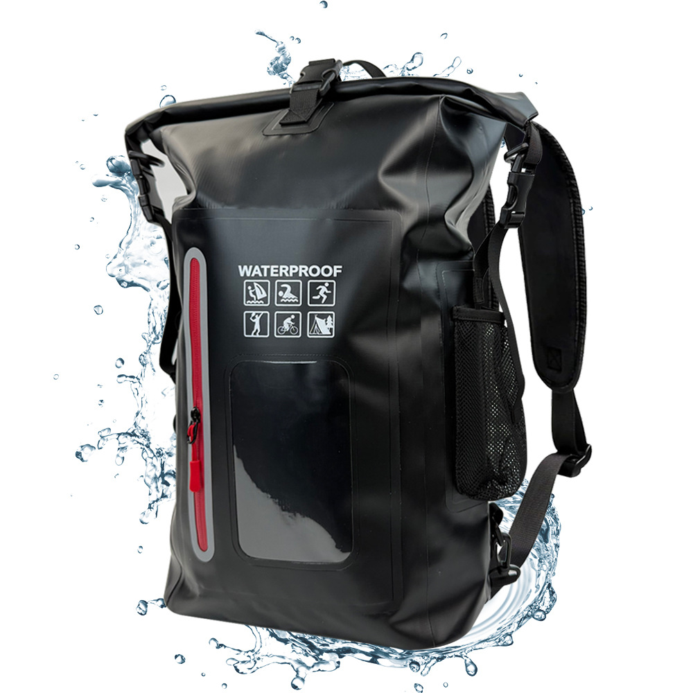 Fishing Bag Waterproof - 25L 防水ドライバッグバックパックアウトドアスポーツハイキングバックパック釣りキャンプ水泳用、軽量リュックサックボート用