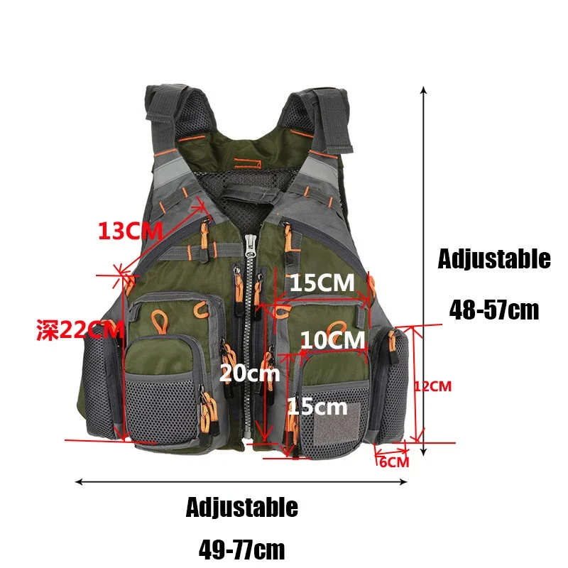 調節可能なフィッシングベスト,通気性,複数のポケット,ライフ - Fishing Jacket Waterproof のレビューと価格