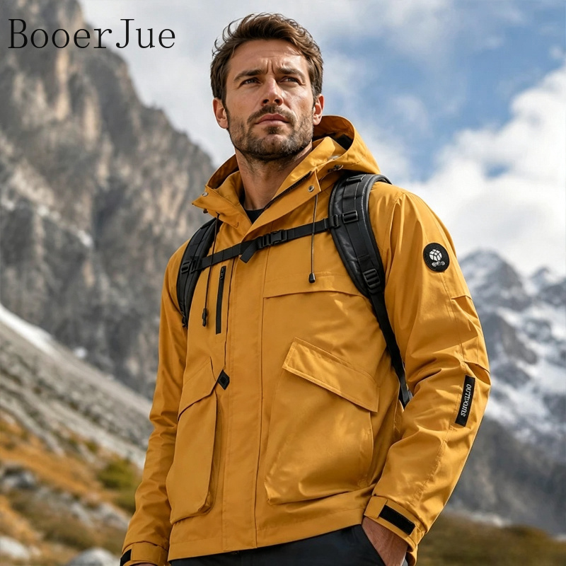 メンズ防水ハイキングジャケット ソフトシェル フード付き ウ - Fishing Jacket Waterproof のレビューと価格