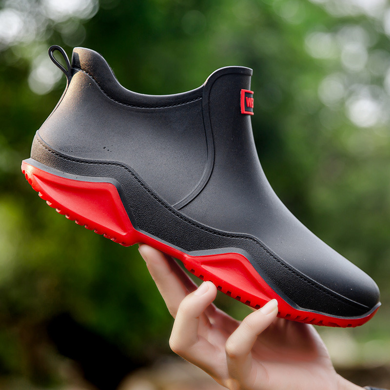 ファッションレインシューズ屋外防水メンズアンクルレインブーツ - Fishing Boots のレビューと価格
