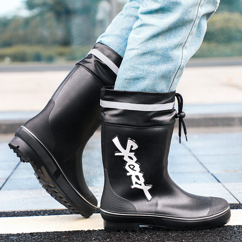 男性用のミッドカーフレインブーツ,滑り止めラバーブーツ,泥用 - Fishing Waders のレビューと価格