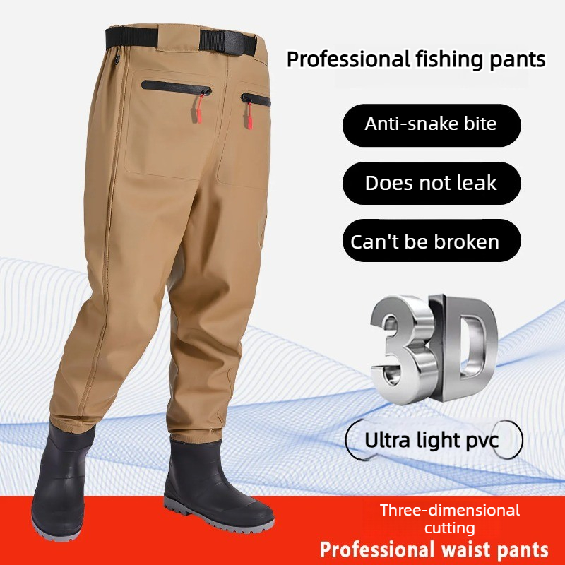 メンズ防水釣り用ウェーダーパンツ、ナイロン製ハーフボディウエ - Fishing Pants Waterproof のレビューと価格