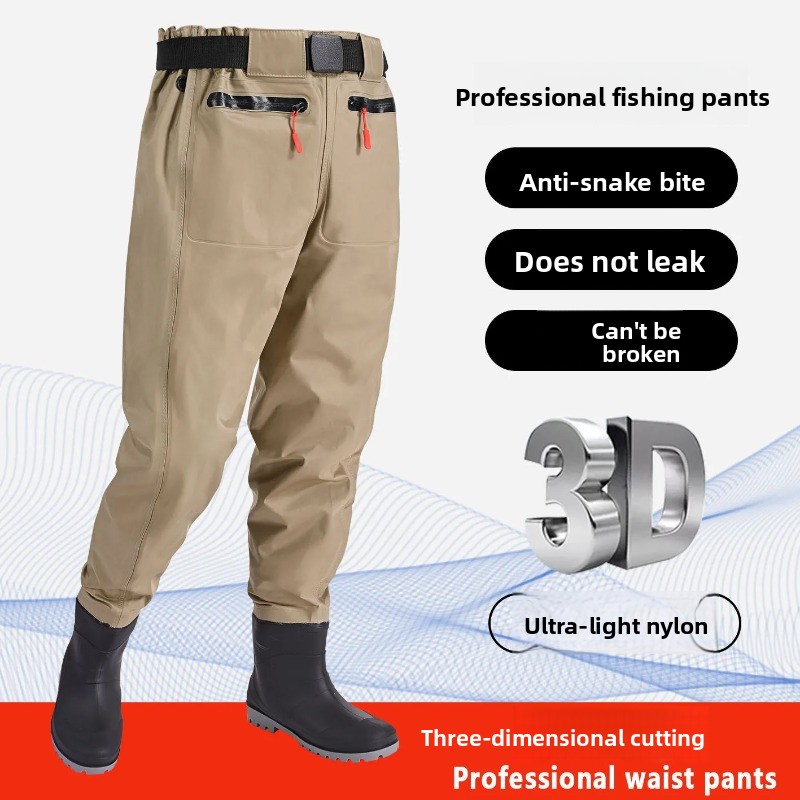 メンズ防水釣り用ウェーダーパンツ、ナイロン製ハーフボディウエ - Fishing Pants Waterproof のレビューと価格