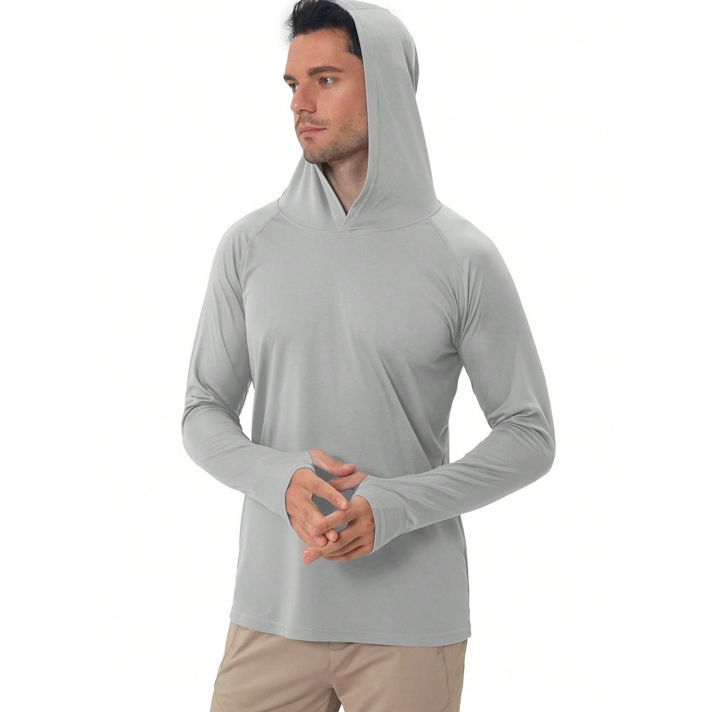UPF50+ 日焼け止めフード付き長袖フィッシングランニング - Fishing Shirt Uv Protection のレビューと価格