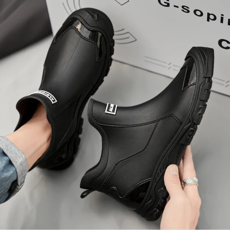 防水メンズレインシューズファッションショートソックス肥厚暖か - Fishing Boots のレビューと価格