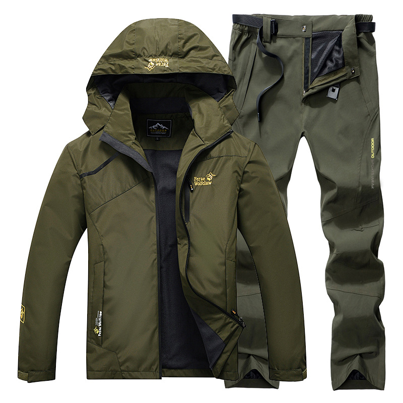 防水釣りスーツ通気性耐久性のあるフード付きジャケット釣りウェ - Fishing Pants Waterproof のレビューと価格