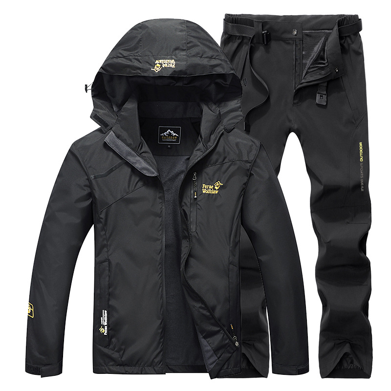 防水釣りスーツ通気性耐久性のあるフード付きジャケット釣りウェ - Fishing Pants Waterproof のレビューと価格