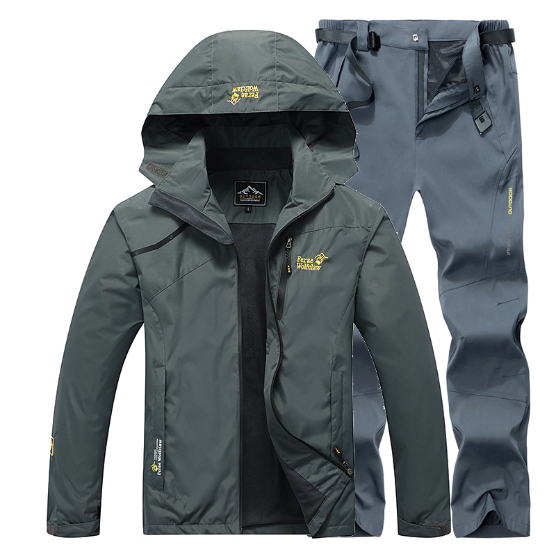 防水釣りスーツ通気性耐久性のあるフード付きジャケット釣りウェ - Fishing Pants Waterproof のレビューと価格