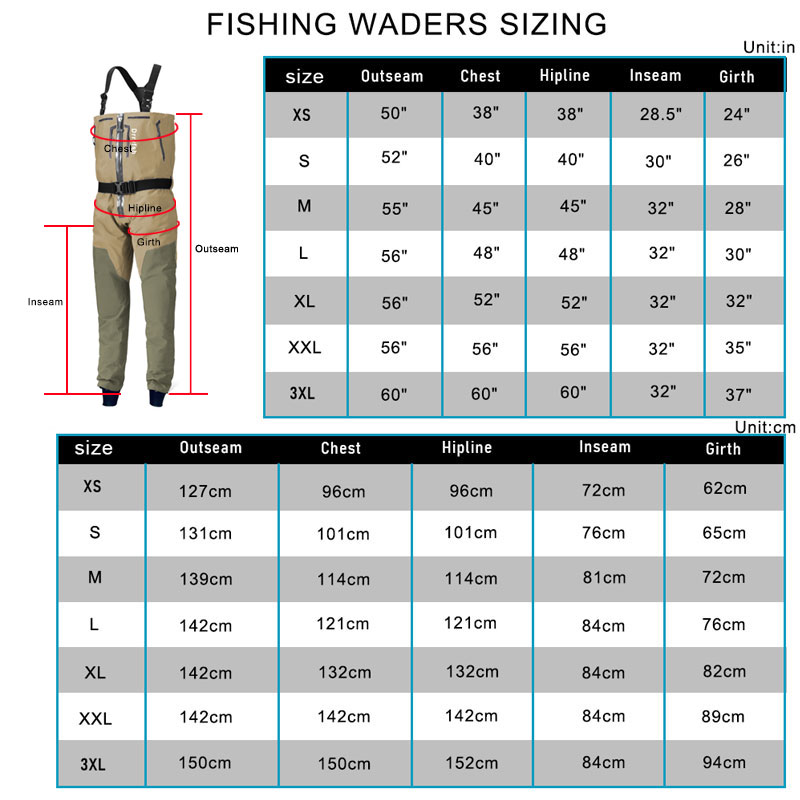 ジッパー付き防水ウェーダー,フィッシング用,漁師の服,淡水と - Fishing Waders のレビューと価格