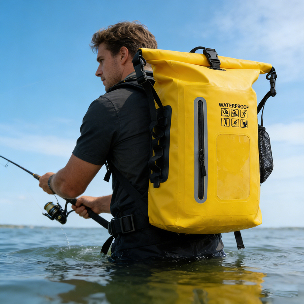 25L 防水ドライバッグバックパックアウトドアスポーツハイキ - Fishing Bag Waterproof のレビューと価格
