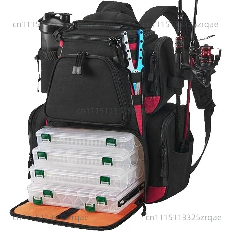釣り道具用バックパック 大型屋外収納付き釣り道具バッグ 保護 - Fishing Backpack のレビューと価格