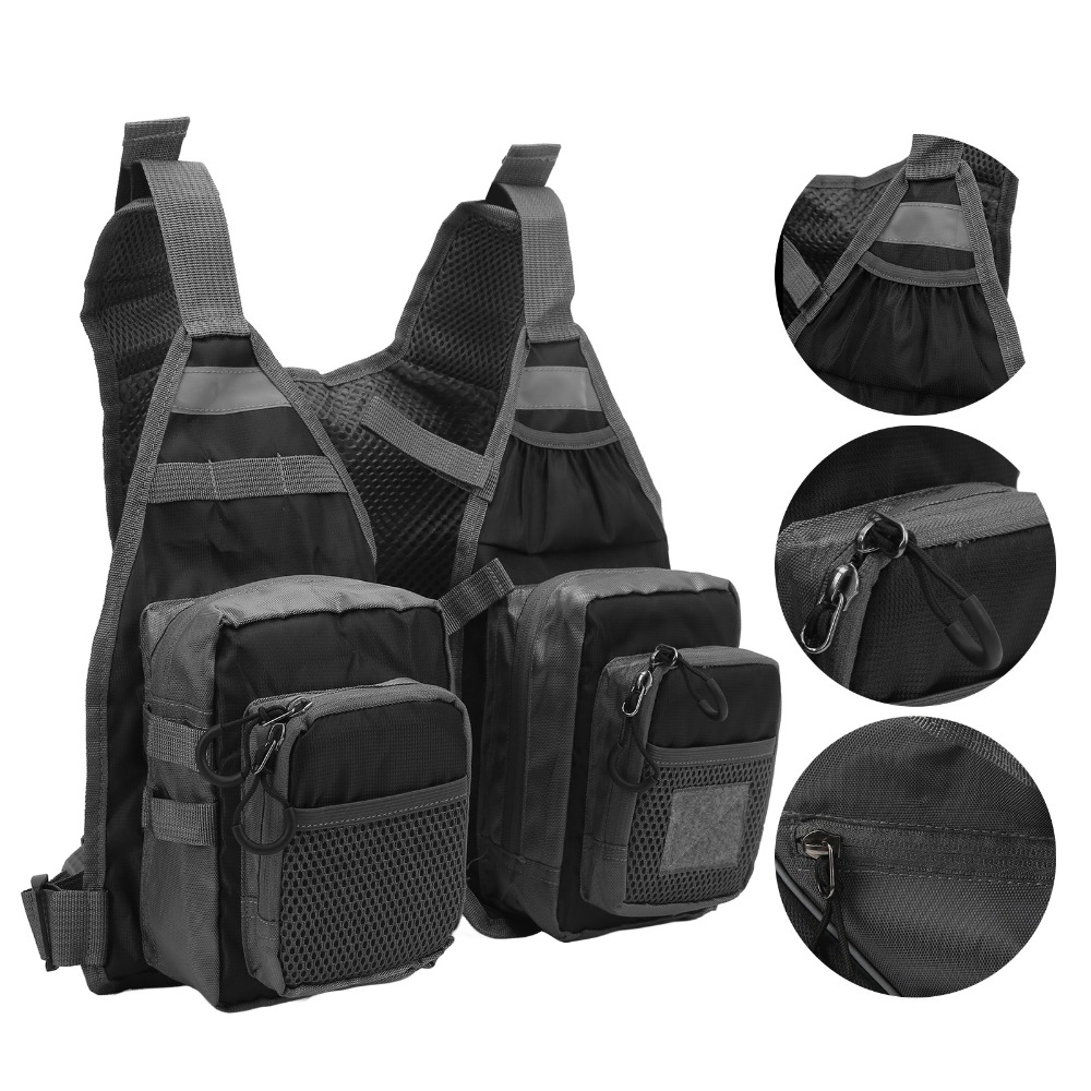 軽量フライフィッシングベスト 複数ポケット付き 通気性フィッ - Fishing Vest のレビューと価格