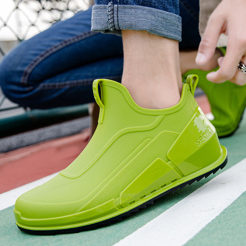 メンズショートチューブレインブーツ、滑り止めラバーシューズ、 - Fishing Boots のレビューと価格