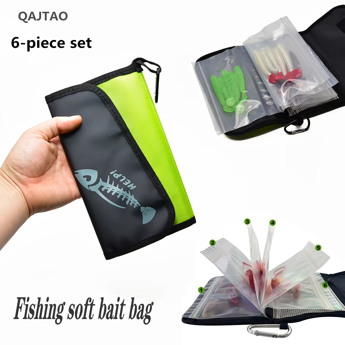 QAJTAO Luya フェイクベイトバッグ ソフトベイトバ - Fishing Bag Waterproof のレビューと価格