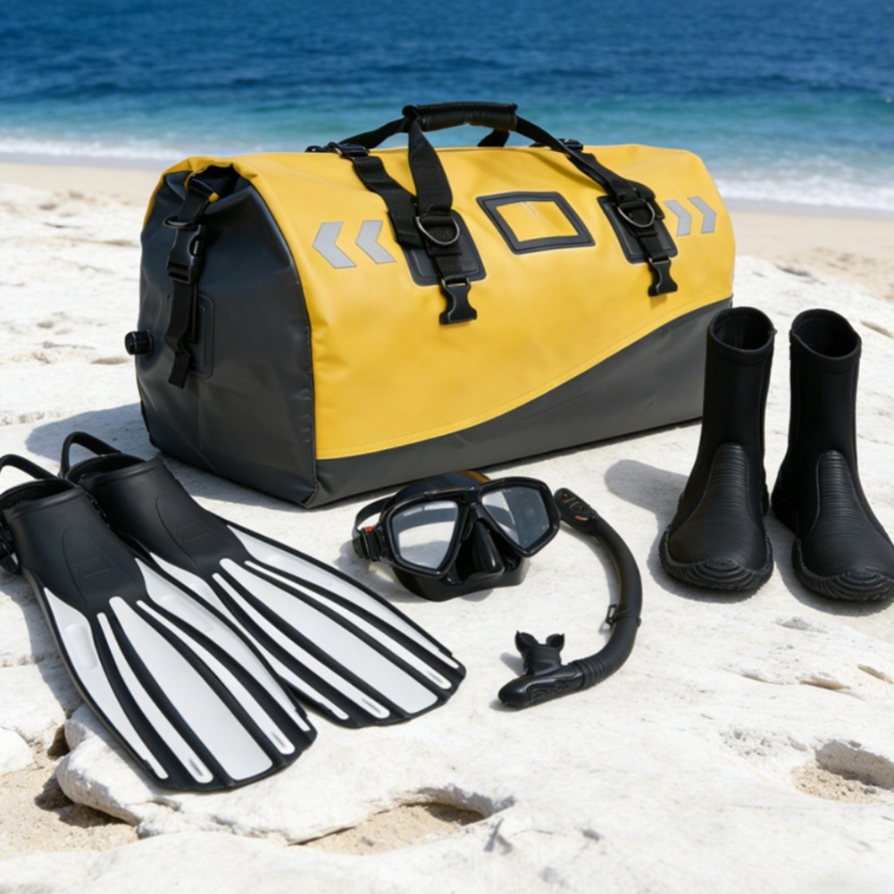 大容量/46L 66L PVC 防水ドライバッグ ショルダー - Fishing Bag Waterproof のレビューと価格
