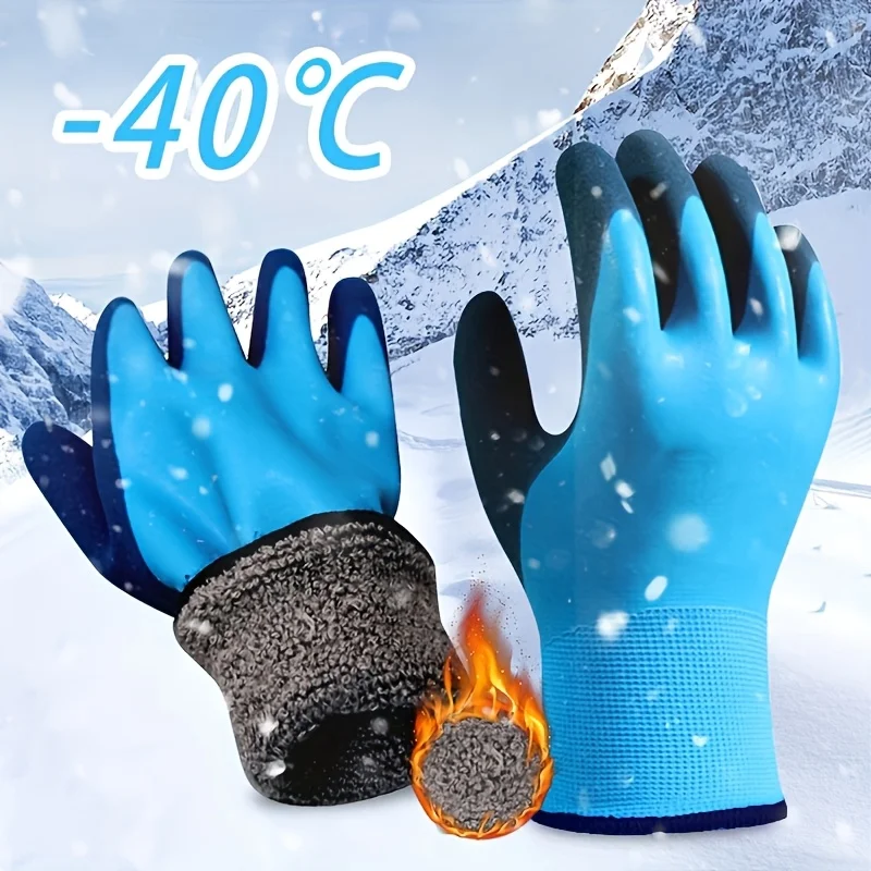 冬用防水で暖かい機械式手袋、寒い天候に適しており、低温に耐え - Fishing Gloves のレビューと価格