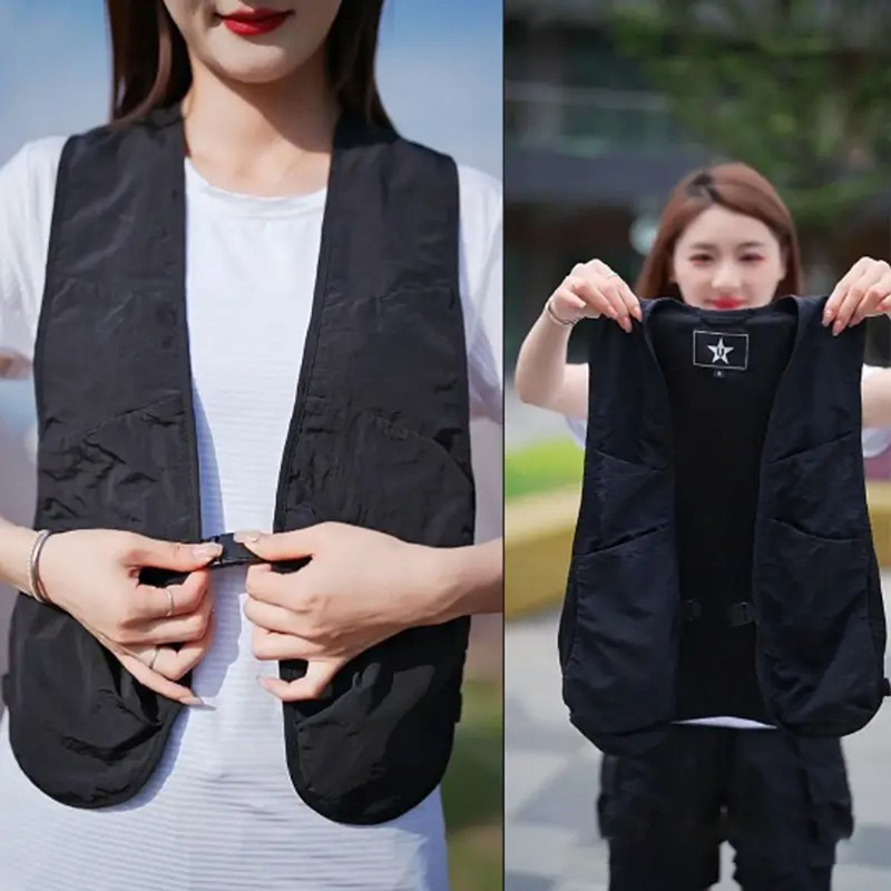 軽量ユニセックスチョッキベストマルチポケットヒップホップスト - Fishing Vest のレビューと価格