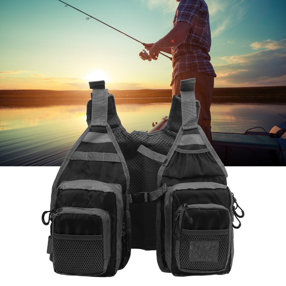 軽量フライフィッシングベスト 調節可能なショルダーストラップ - Fishing Vest のレビューと価格