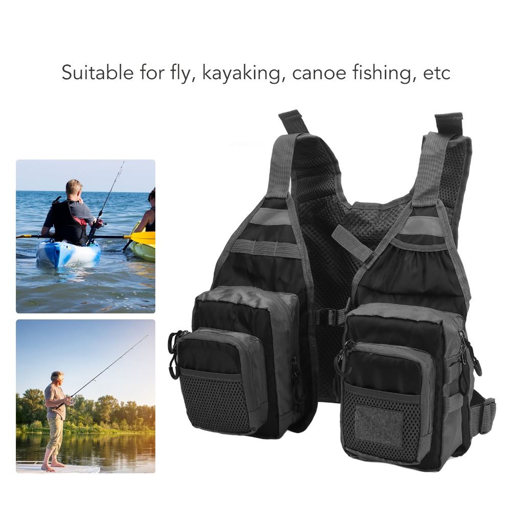 軽量フライフィッシングベスト 調節可能なショルダーストラップ - Fishing Vest のレビューと価格